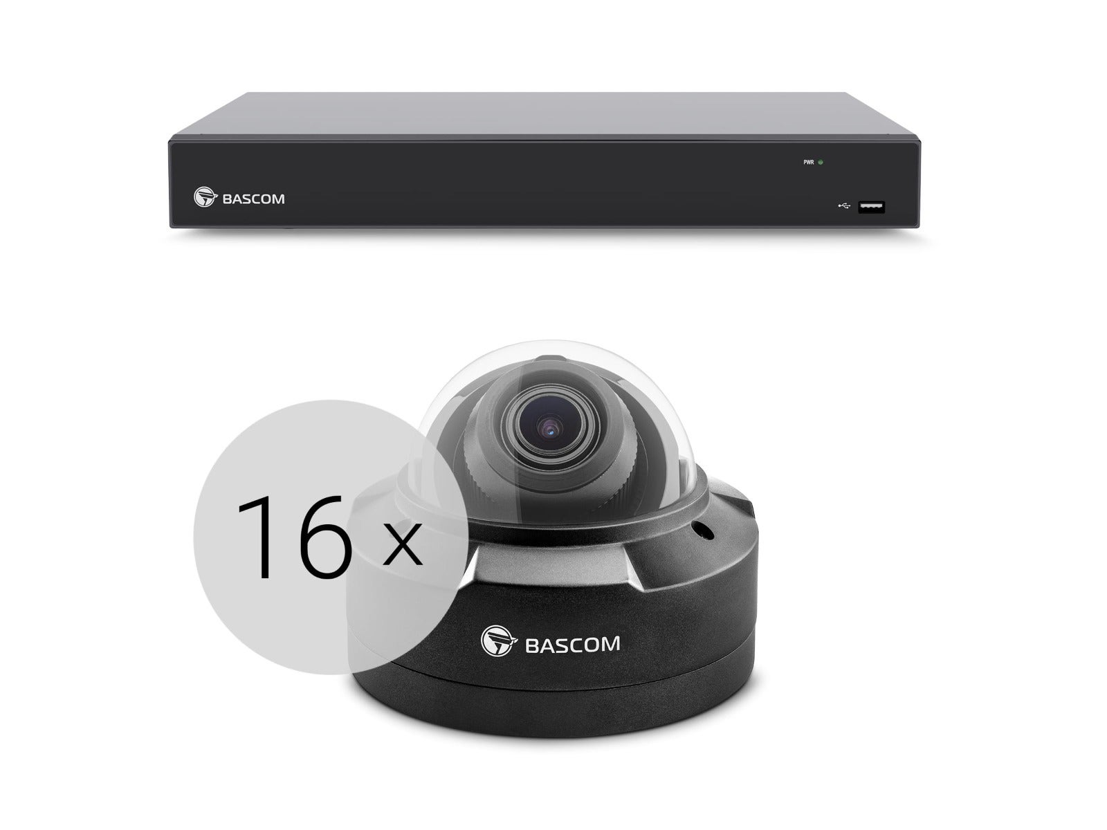 Bekabeld 16-dome-systeem PLUS