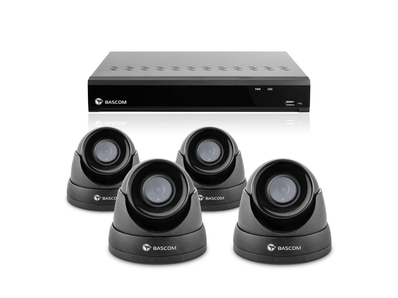 Bekabeld 4-dome-systeem