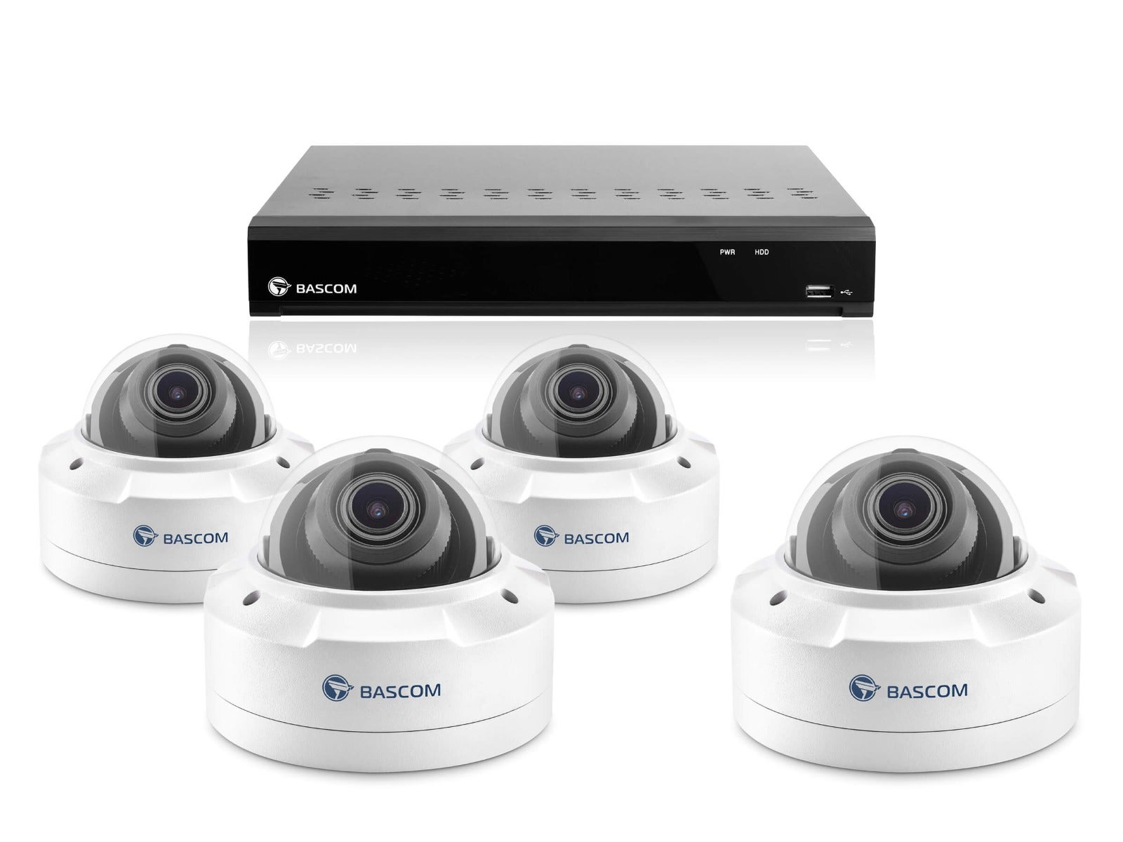 Bekabeld 4-dome-systeem PLUS