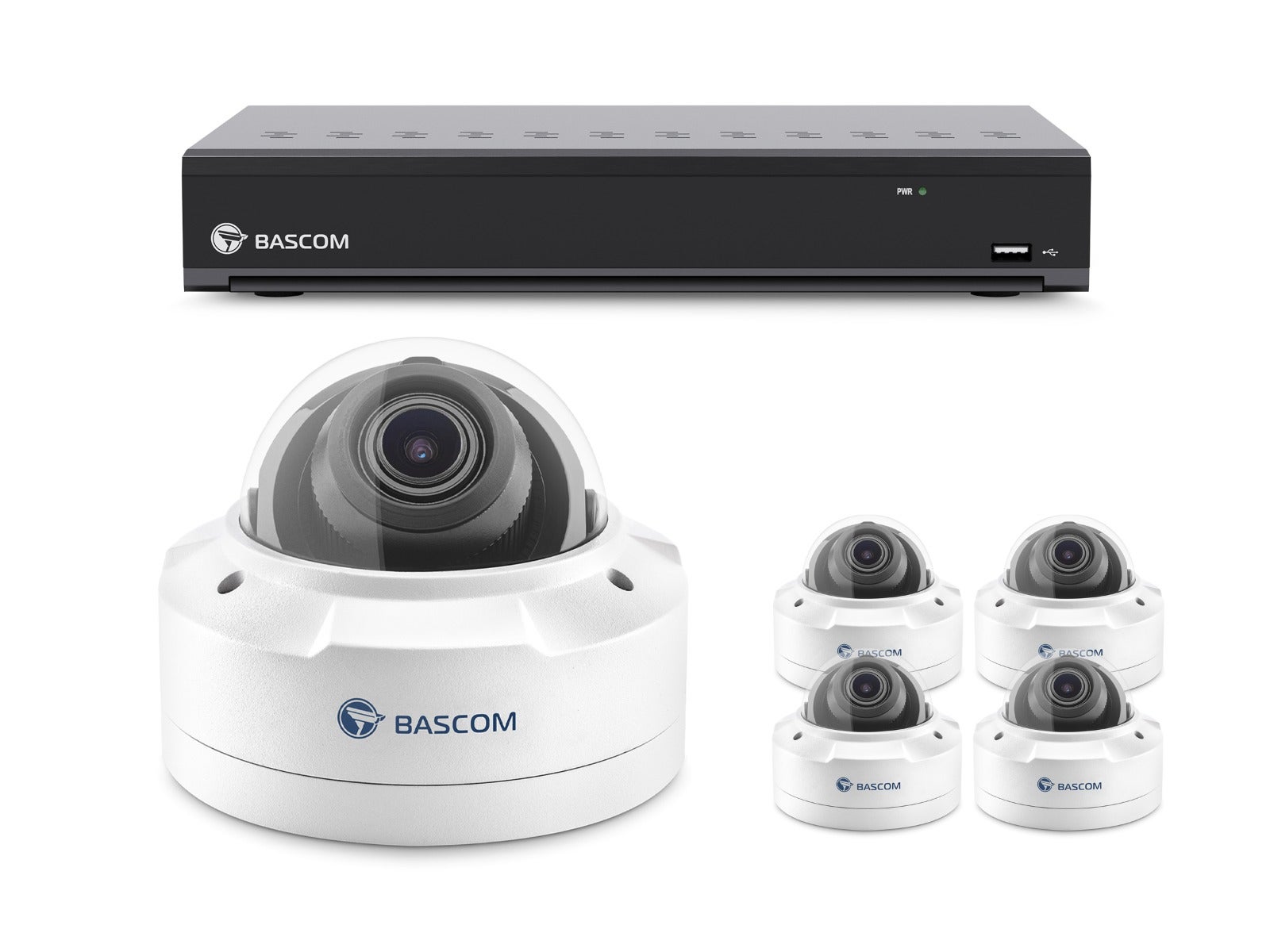 Bekabeld 4-dome-systeem PLUS