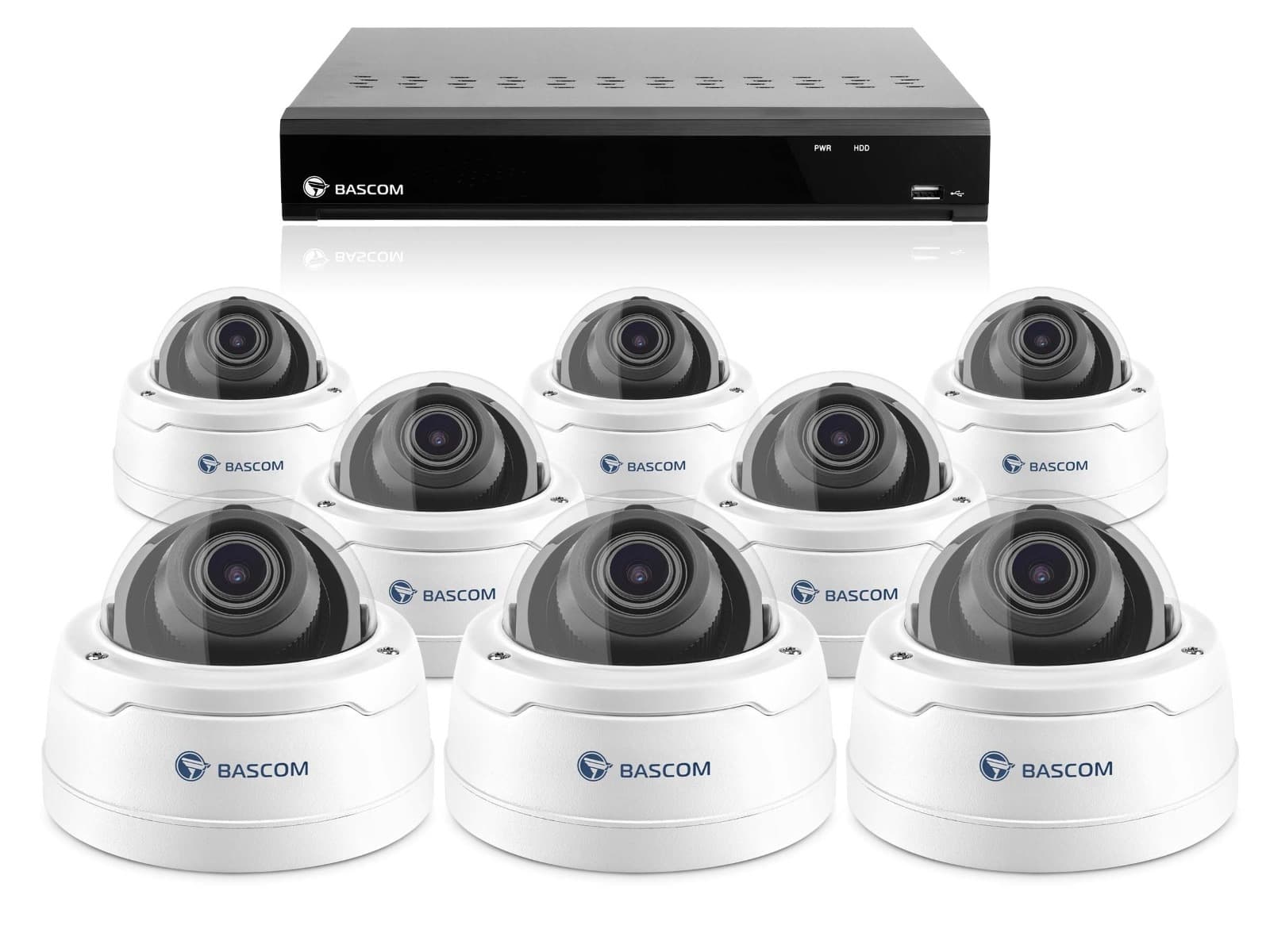 Bekabeld 8-dome-systeem PRO