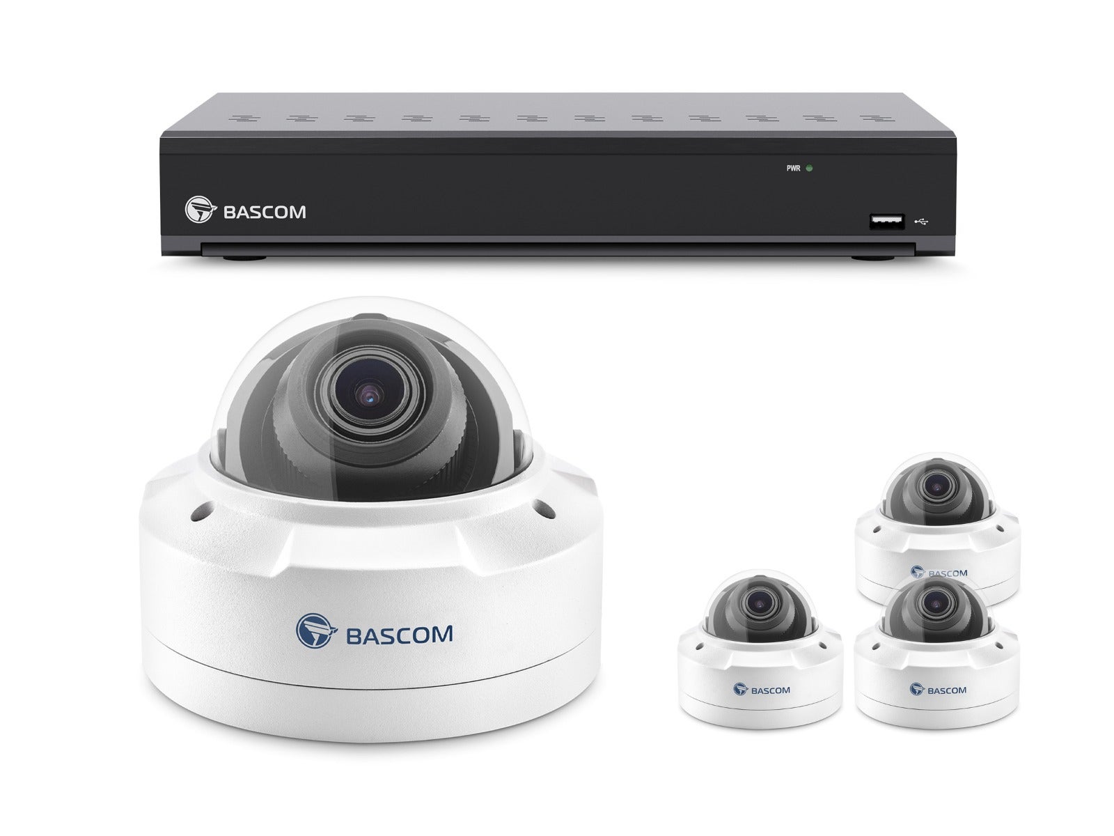 Bekabeld 3-dome-systeem PLUS