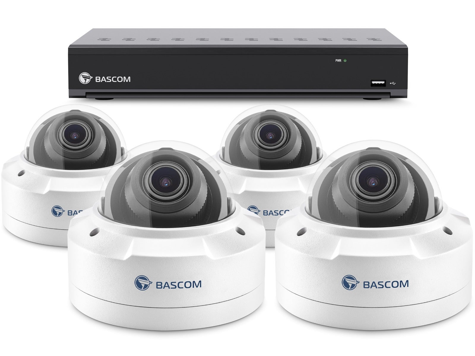 Bekabeld 4-dome-systeem PLUS